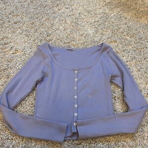Brandy Melville Lavender Button-Up Top
